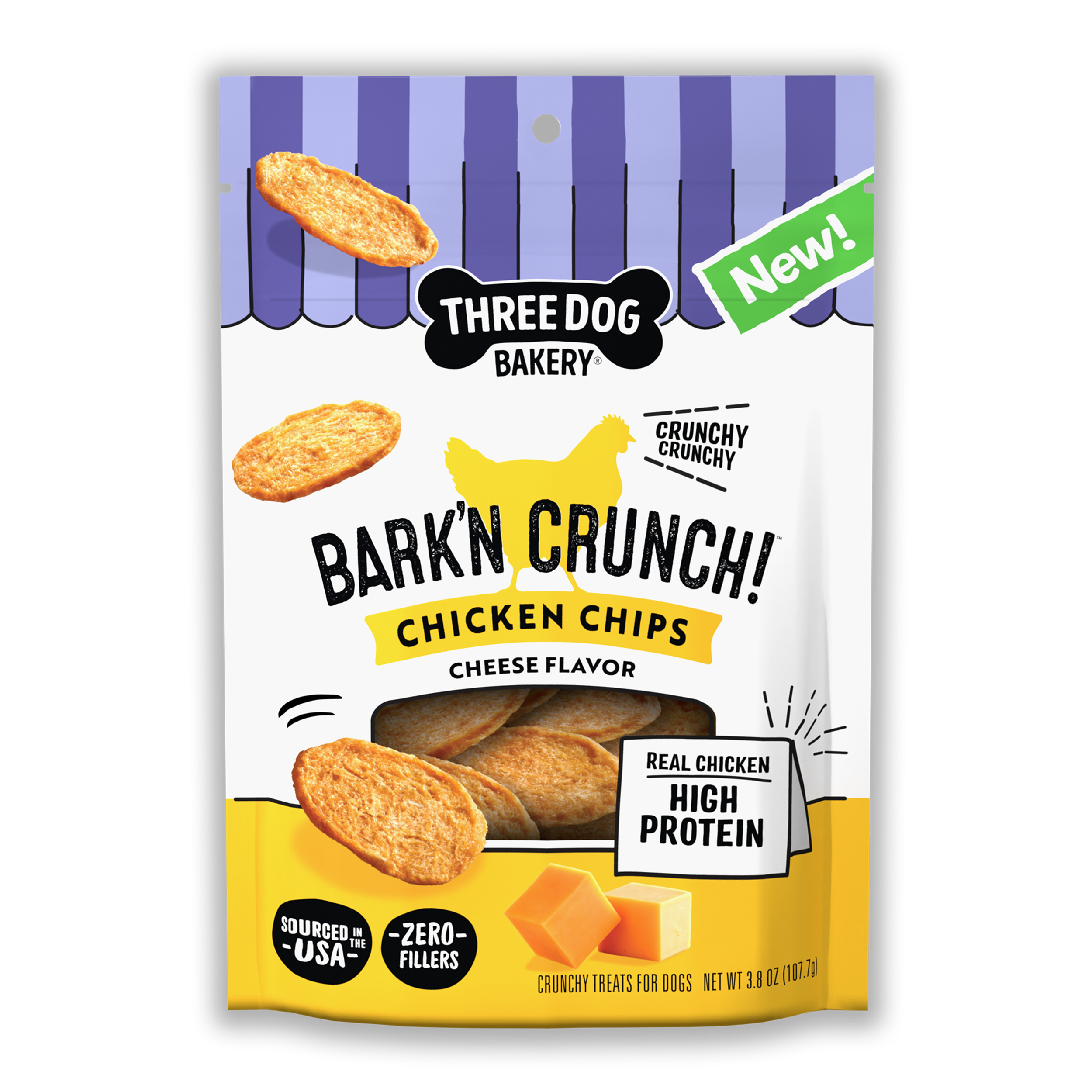 Bark’n Crunch! Chicken & Cheese Chips, 3.8oz